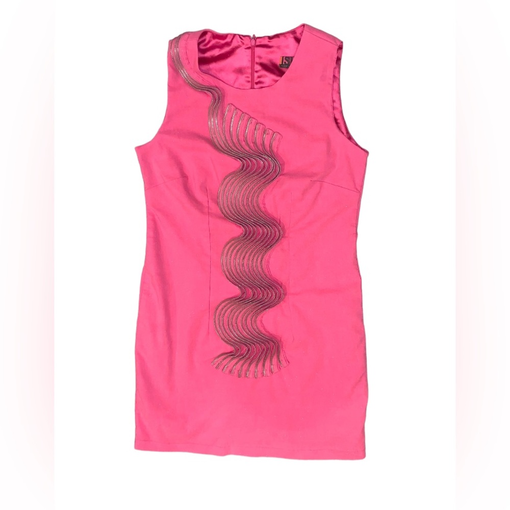 ISLE APPAREL boutique pink zipper dress Women’s size M 10